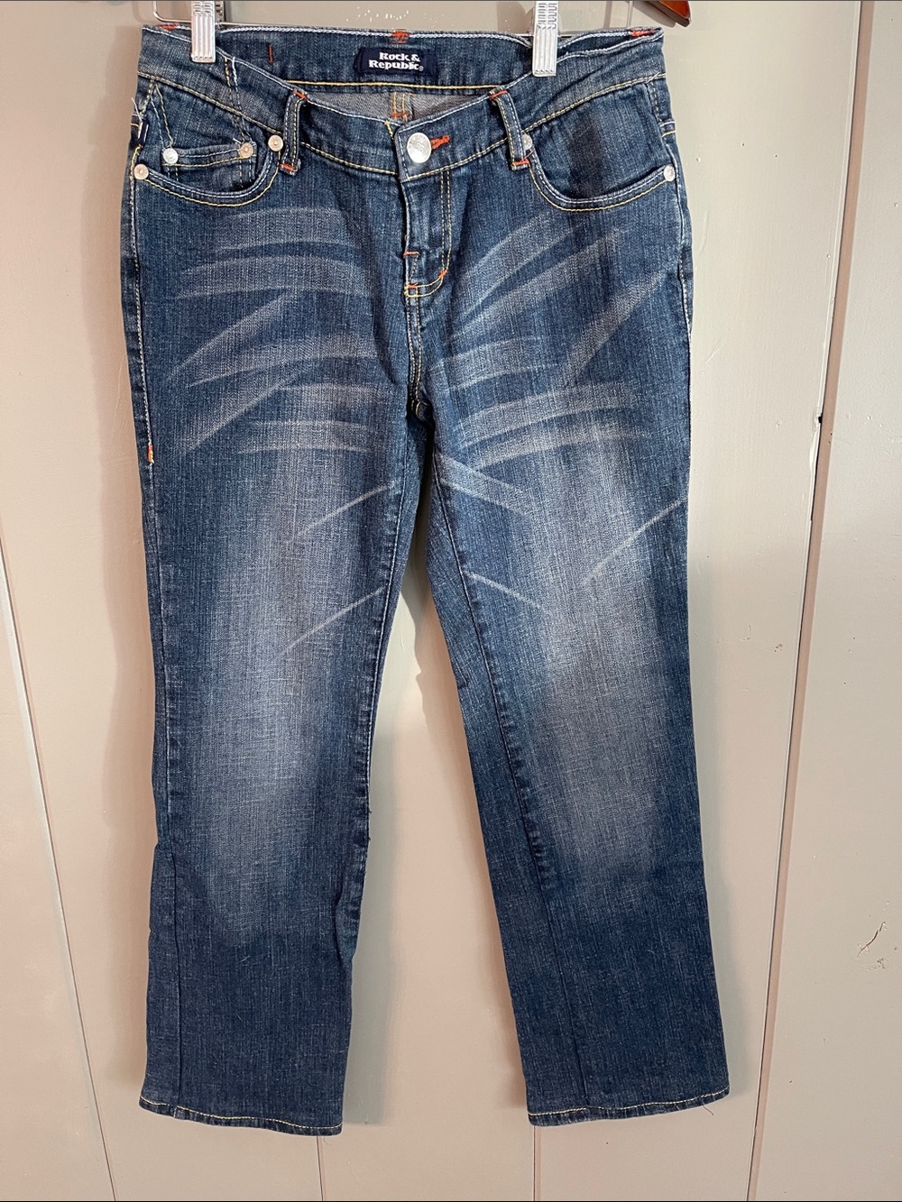 Rock Republic Jeans Vintage Denim Bootcut Low Rise Western Cowgirl Boho
